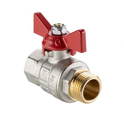 Кран шаровой BASE-ГОСТ полнопроходной с рукояткой-бабочкой вн.-нар. DN15 PN40 1/2"