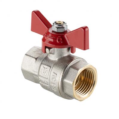 Кран шаровой BASE-ГОСТ полнопроходной с рукояткой-бабочкой вн.-вн. DN15 PN40 1/2"